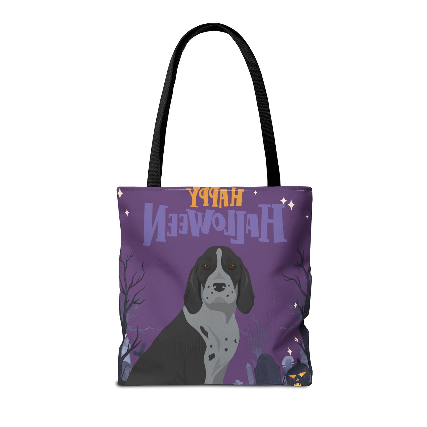 American English Coonhound Dog Happy Halloween Tote Bag 16x16