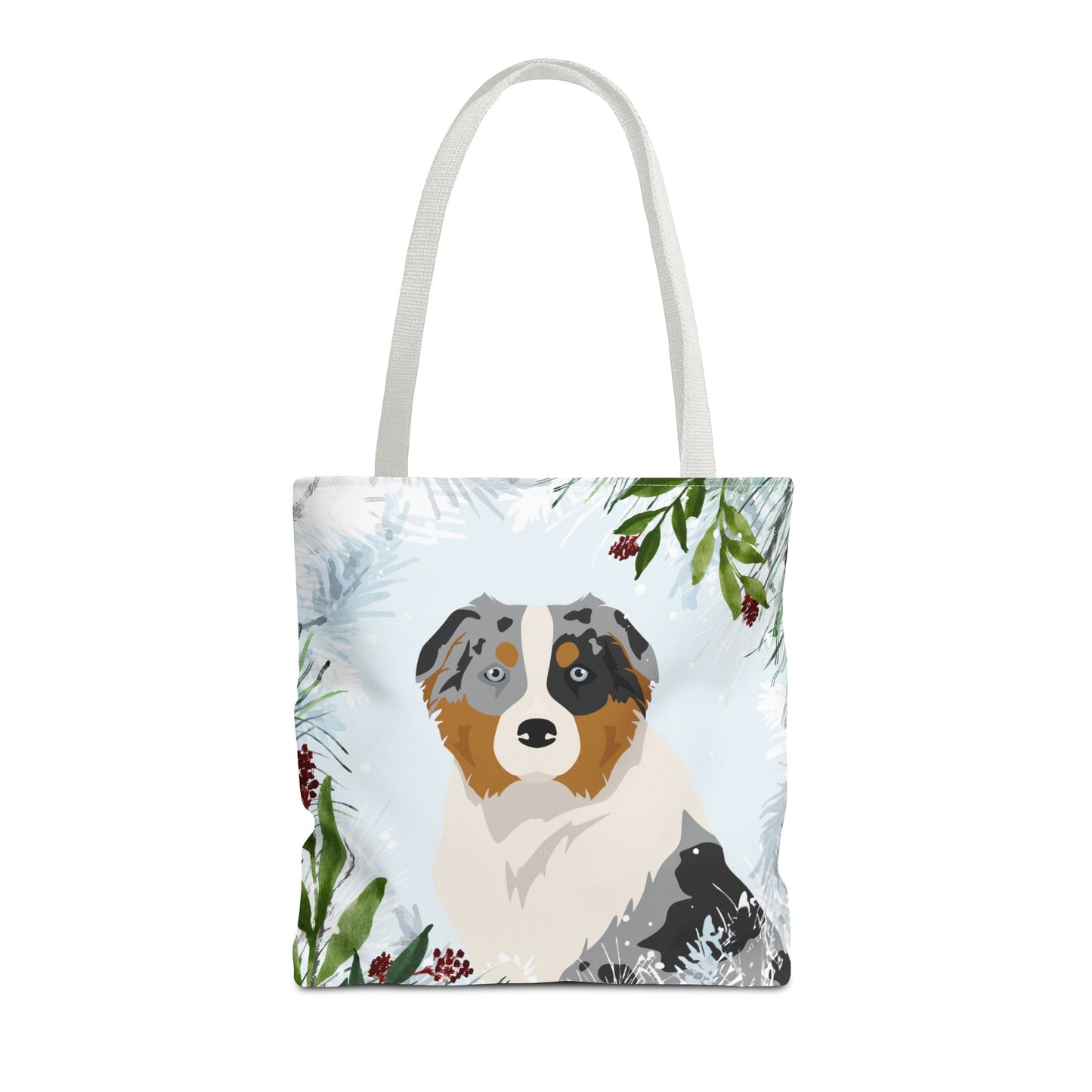 Australian Shepherd Dog Christmas Holiday Tote Bag 16x16