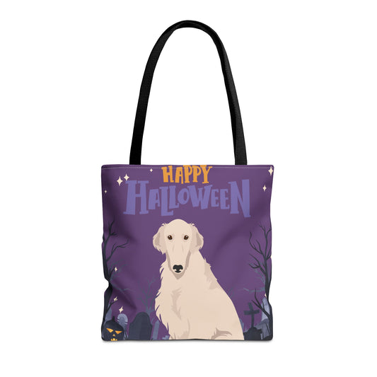 Borzoi Dog Happy Halloween Tote Bag 16x16