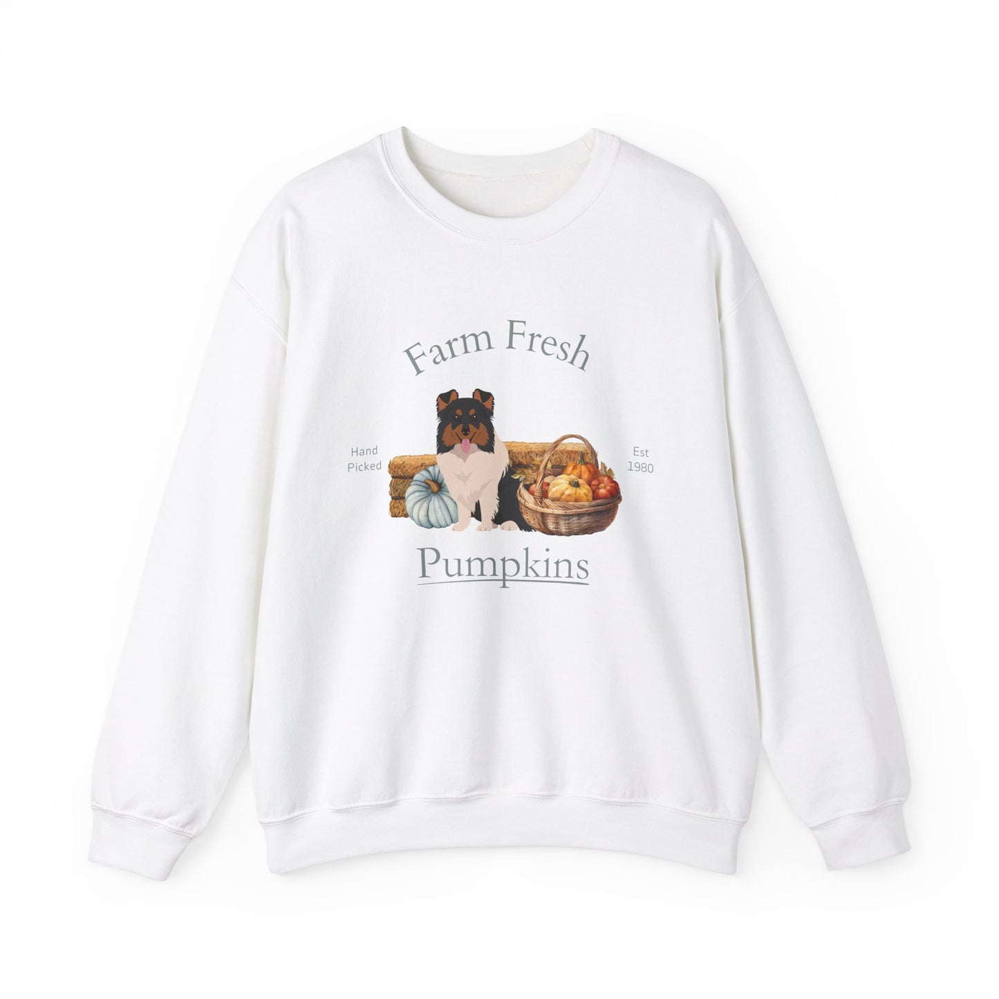 Shetland Sheepdog Dog Fall Halloween Unisex Heavy Blend Crewneck Sweatshirt