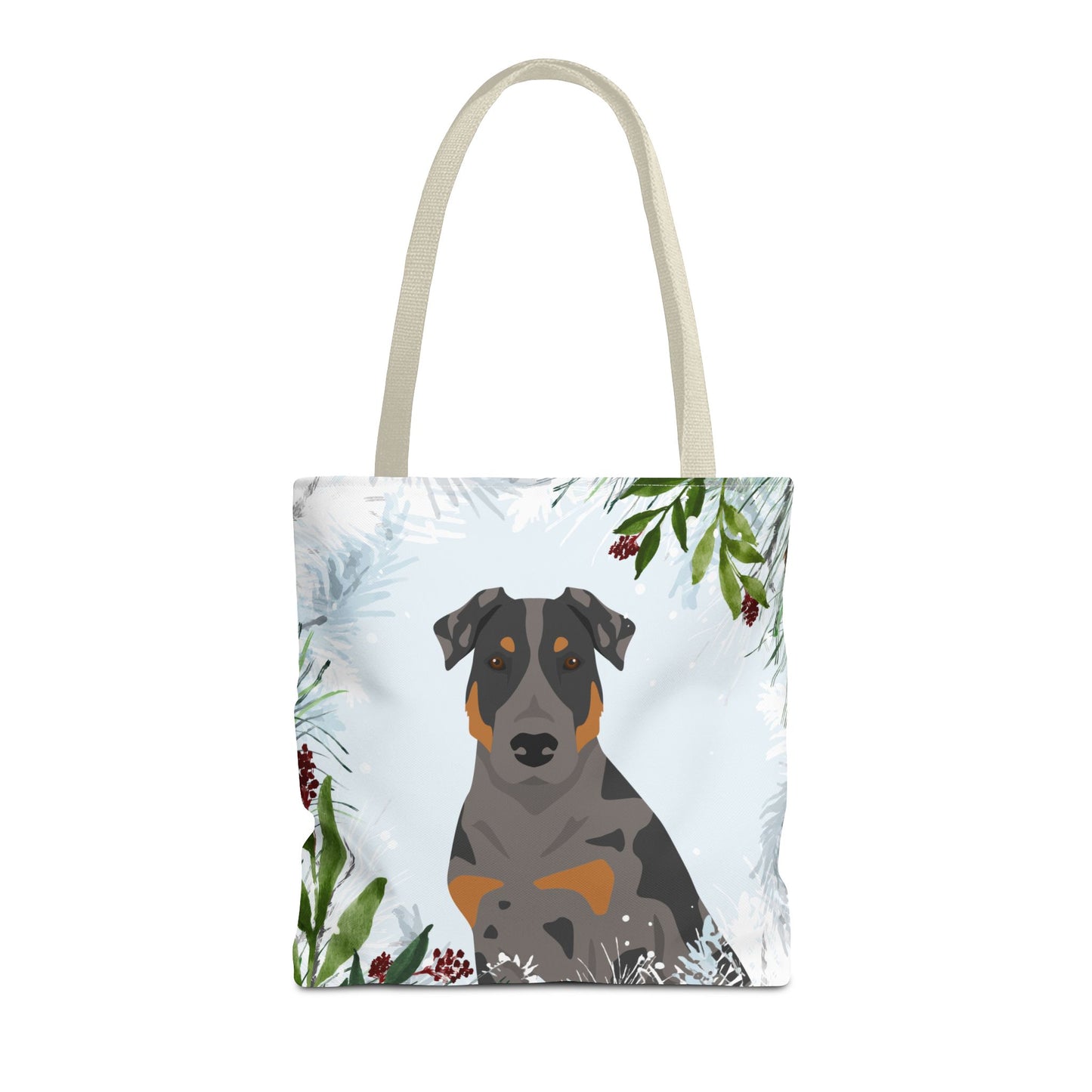 Beauceron Dog Christmas Holiday Tote Bag 16x16