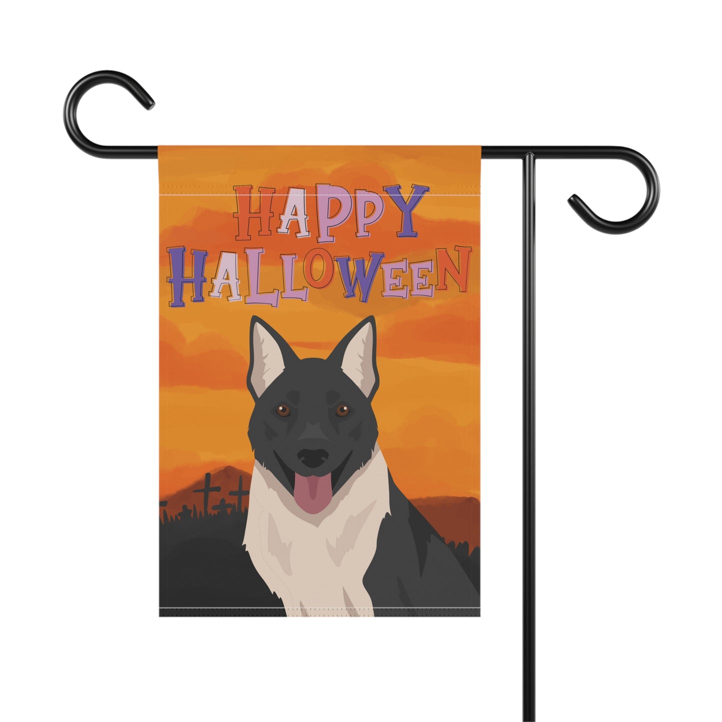 Russo European Laika Dog Halloween Garden Flag