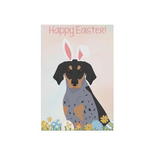 Bluetick Coonhound Dog Happy Easter Garden Flag