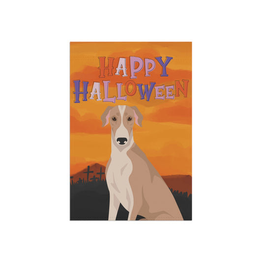 Greyhound Dog Halloween Garden Flag