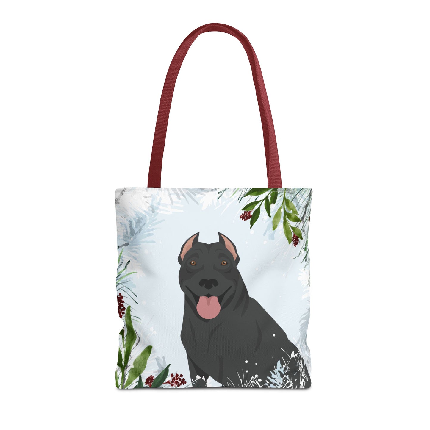 Pit Bull Dog Christmas Holiday Tote Bag 16x16
