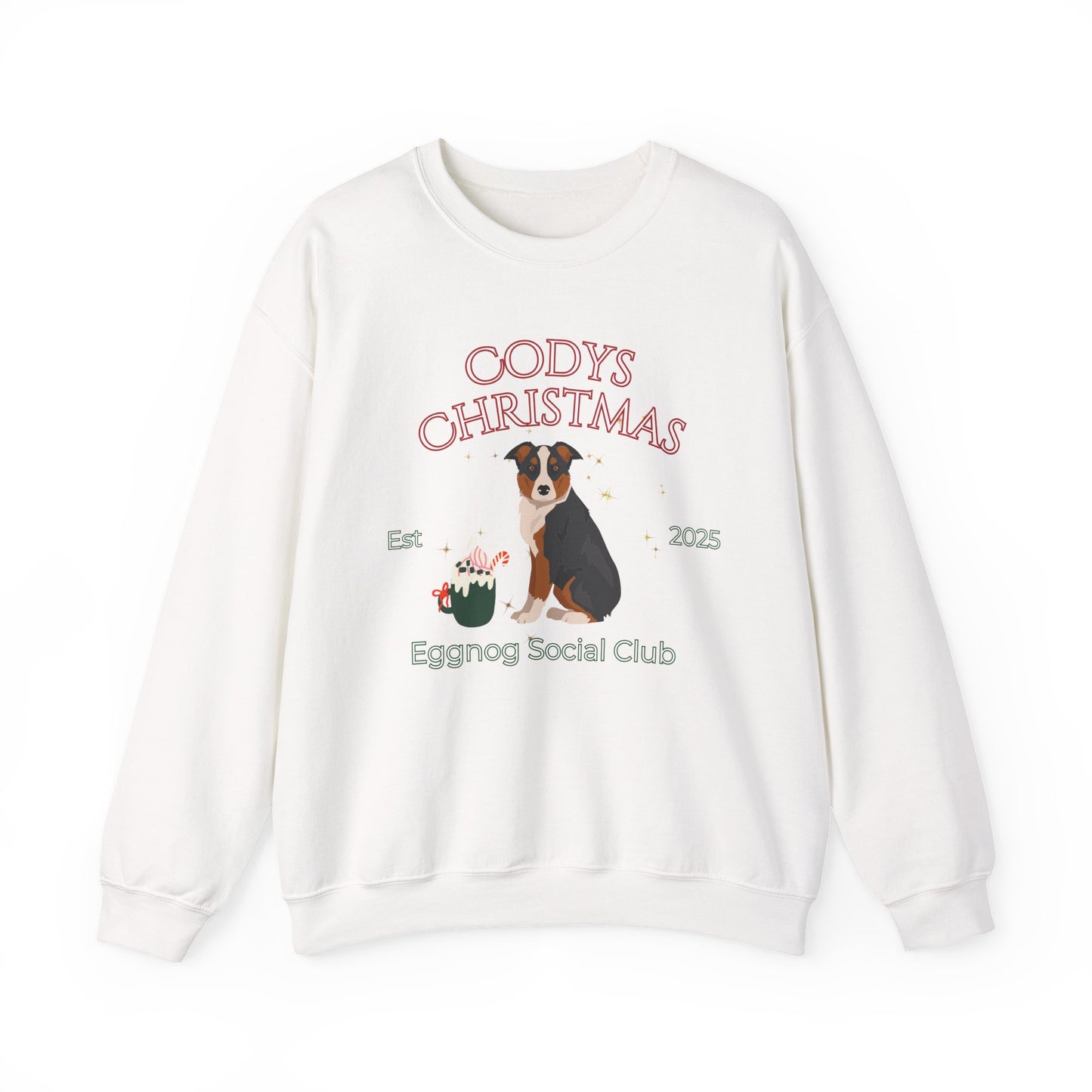 McNab Dog Christmas Social Club Unisex Heavy Blend Crewneck Sweatshirt Custom Name