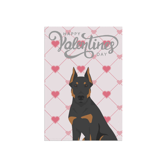 Beauceron Dog Valentines Day Garden Flag