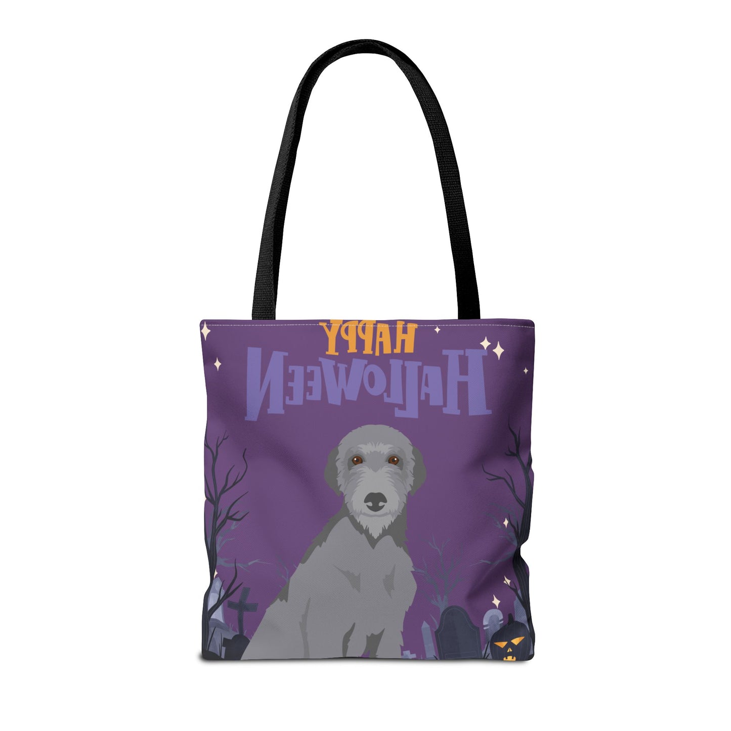 Scottish Deerhound Dog Happy Halloween Tote Bag 16x16