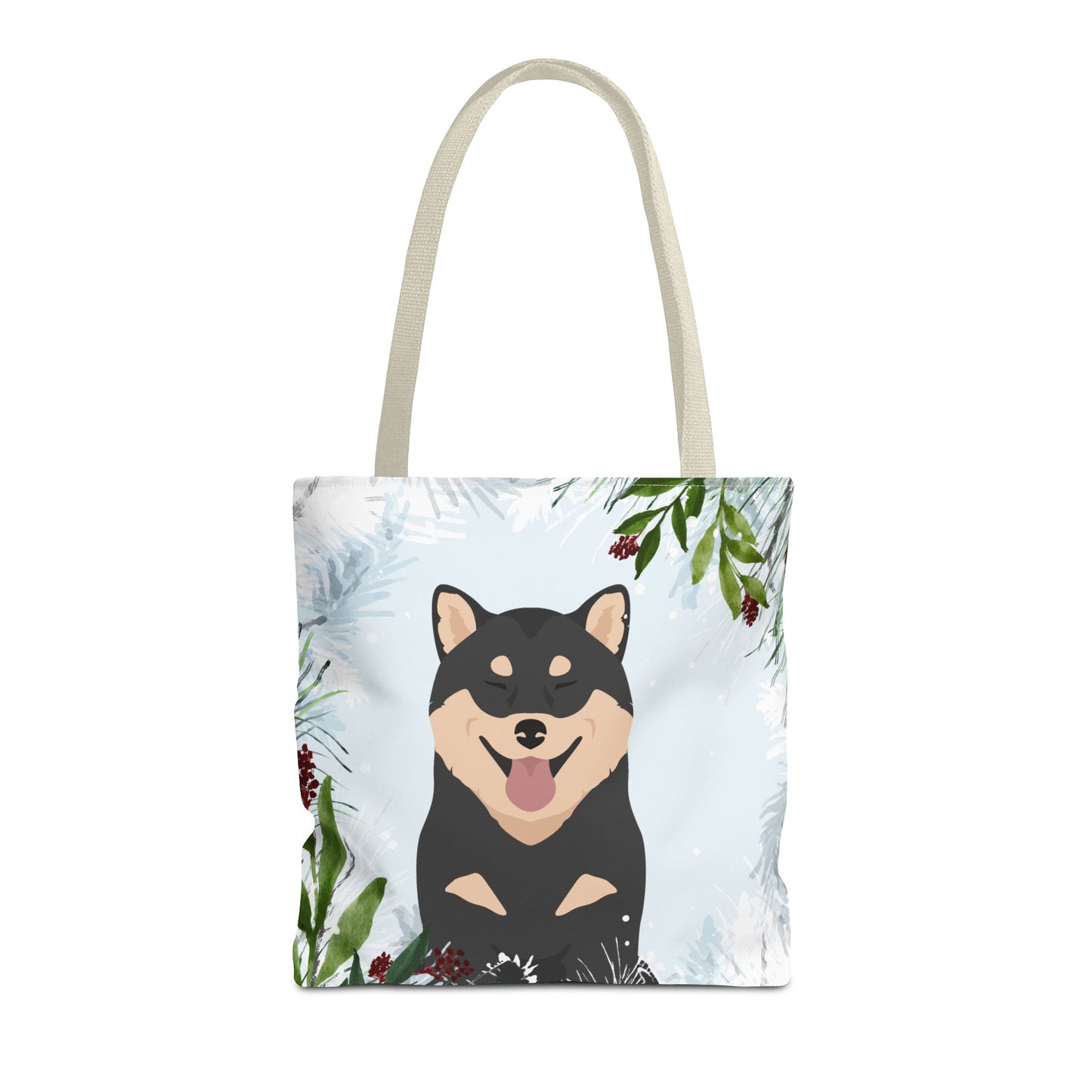 Shiba Inu Dog Christmas Holiday Tote Bag 16x16