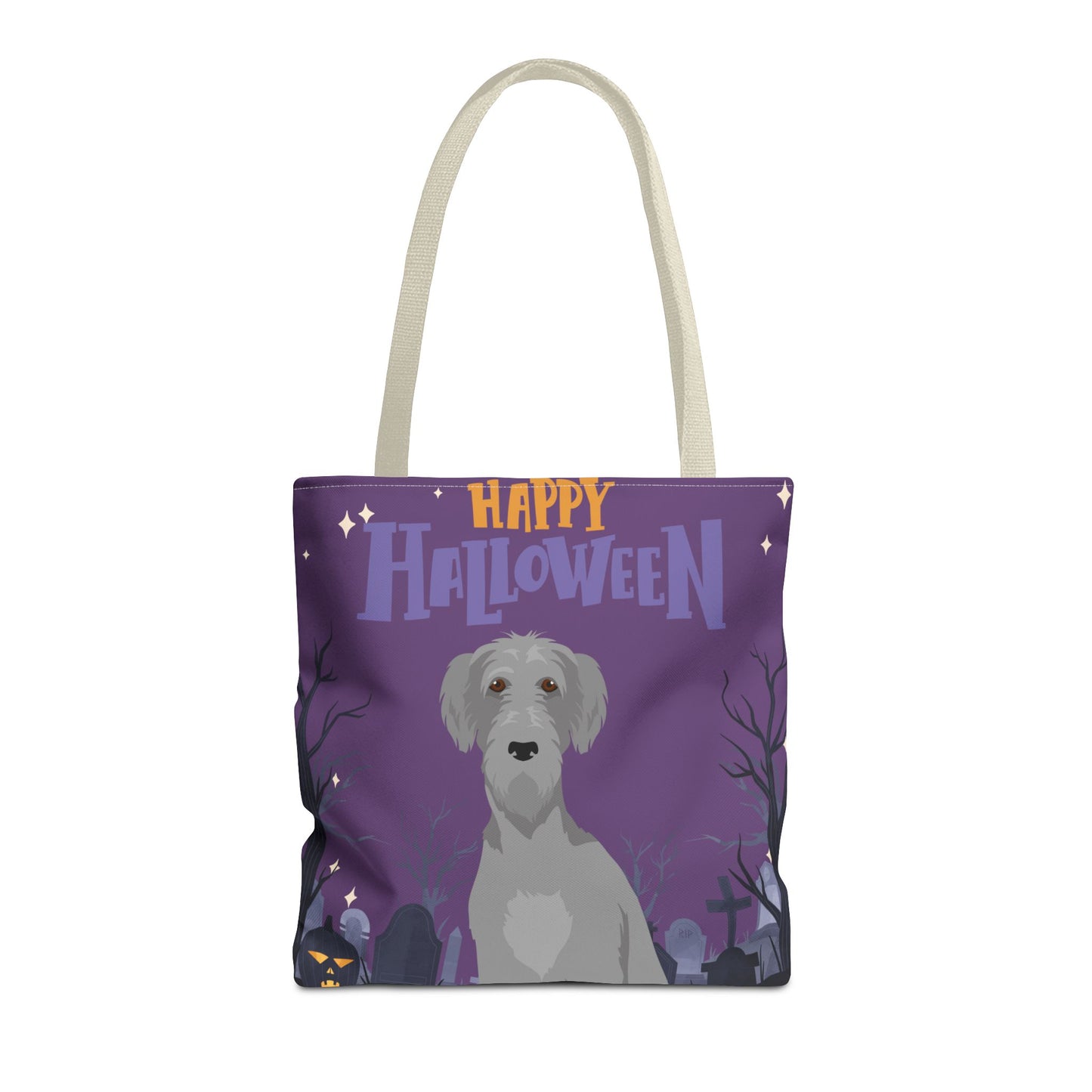 Scottish Deerhound Dog Happy Halloween Tote Bag 16x16