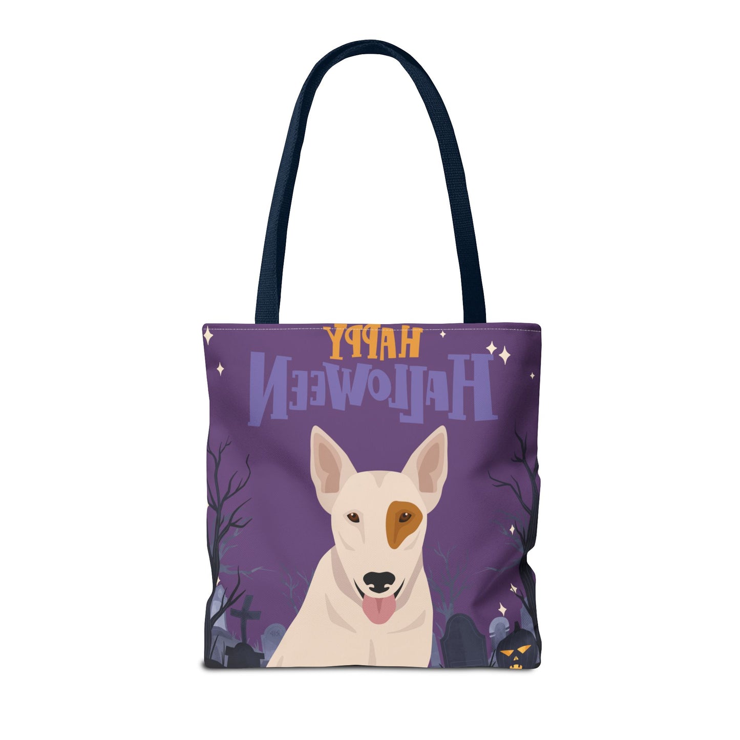 Bull Terrier Dog Happy Halloween Tote Bag 16x16