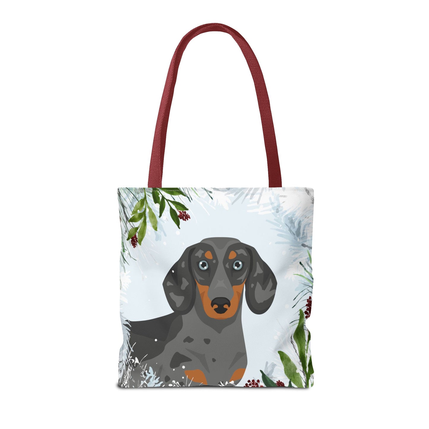 Dachshund Dog Christmas Holiday Tote Bag 16x16