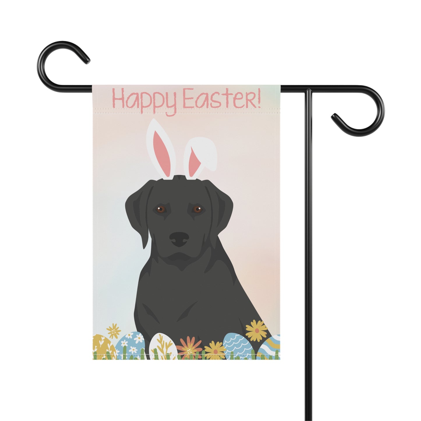 Labrador Retriever Dog Happy Easter Garden Flag