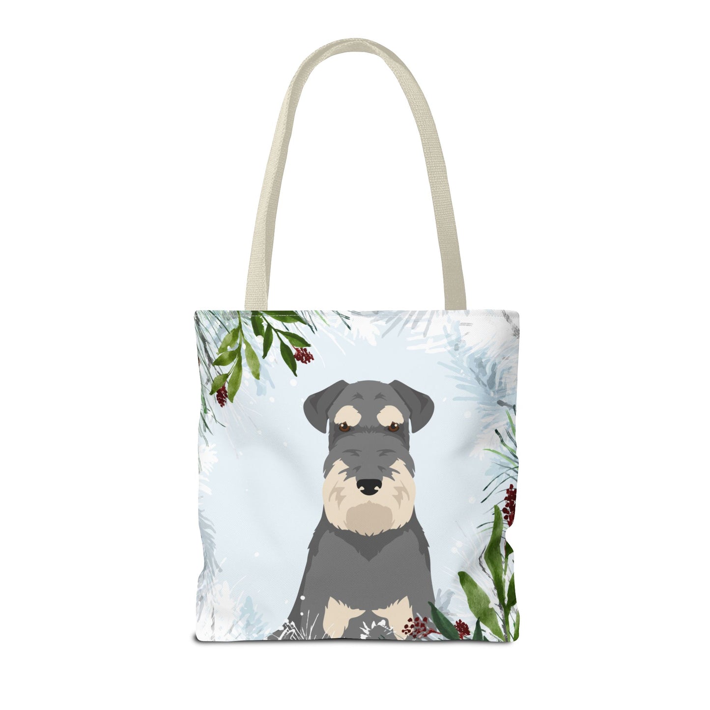 Schnauzer Dog Christmas Holiday Tote Bag 16x16