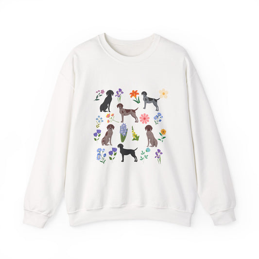 German Shorthaired Pointer Dog Unisex Spring Cottage Core Crewneck Sweatshirt