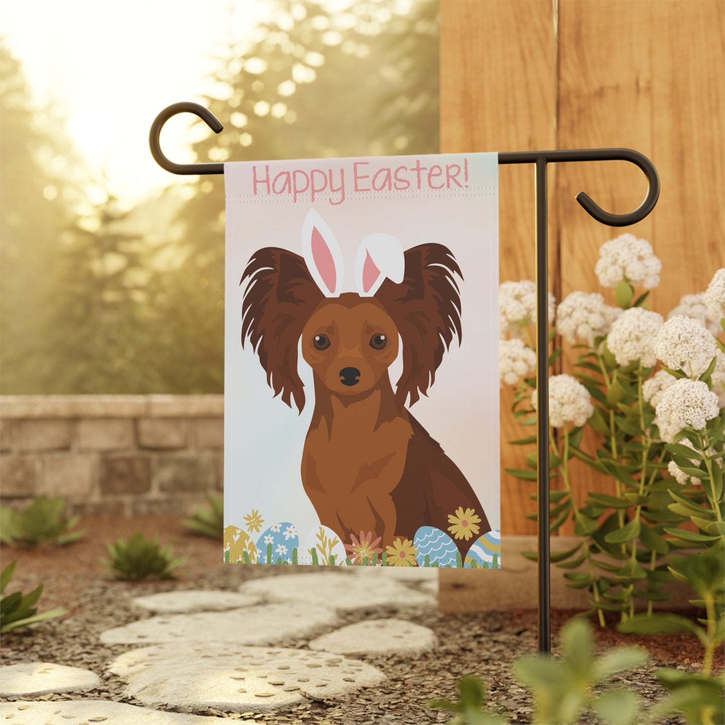 Russian Toy Happy Easter Garden Flag