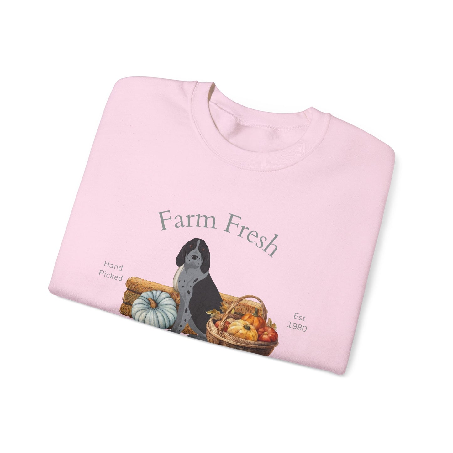 American English Coonhound Dog Fall Farm Fresh Unisex Heavy Blend Crewneck Sweatshirt