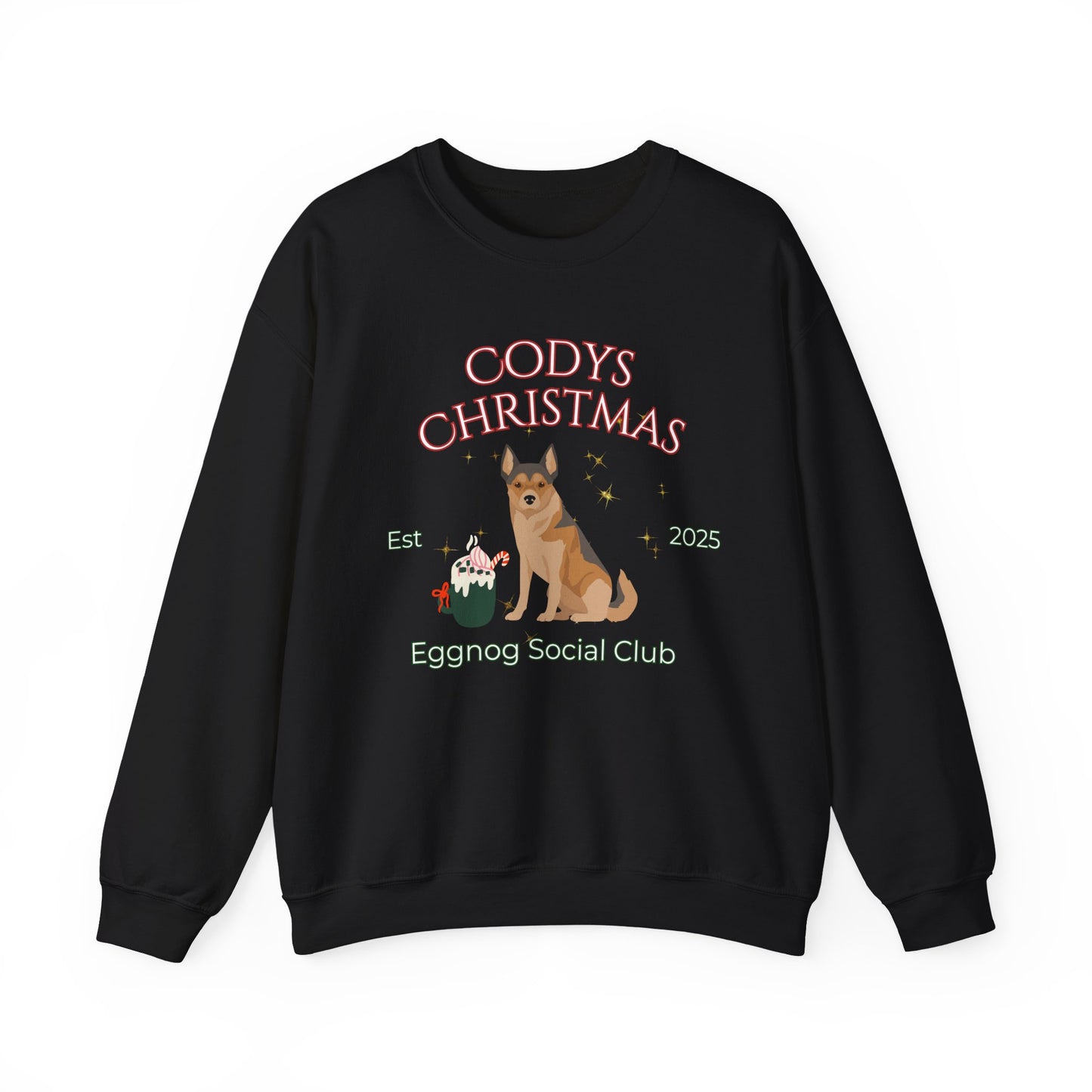 Norwegian Lundehund Dog Christmas Social Club Unisex Heavy Blend Crewneck Sweatshirt Custom Name