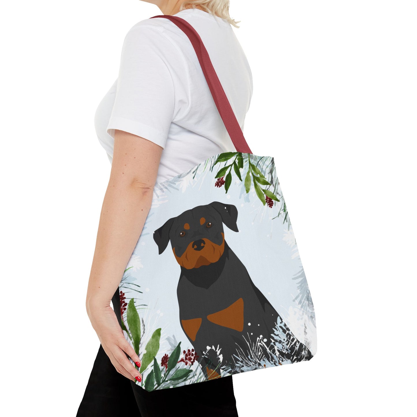 Rottweiler Dog Christmas Holiday Tote Bag 16x16