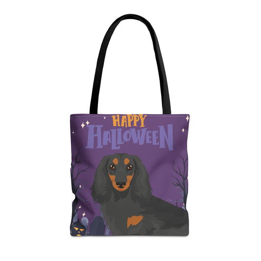 Dachshund Dog Happy Halloween Tote Bag 16x16