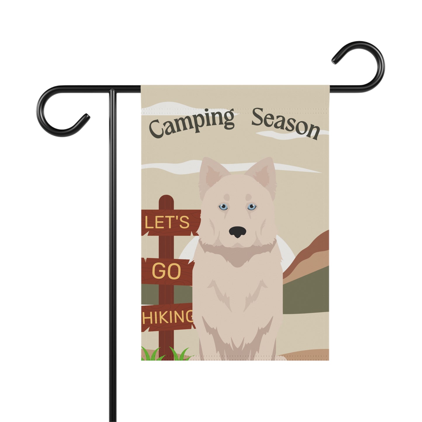 Yakutian Laika Dog Camping Garden Flag