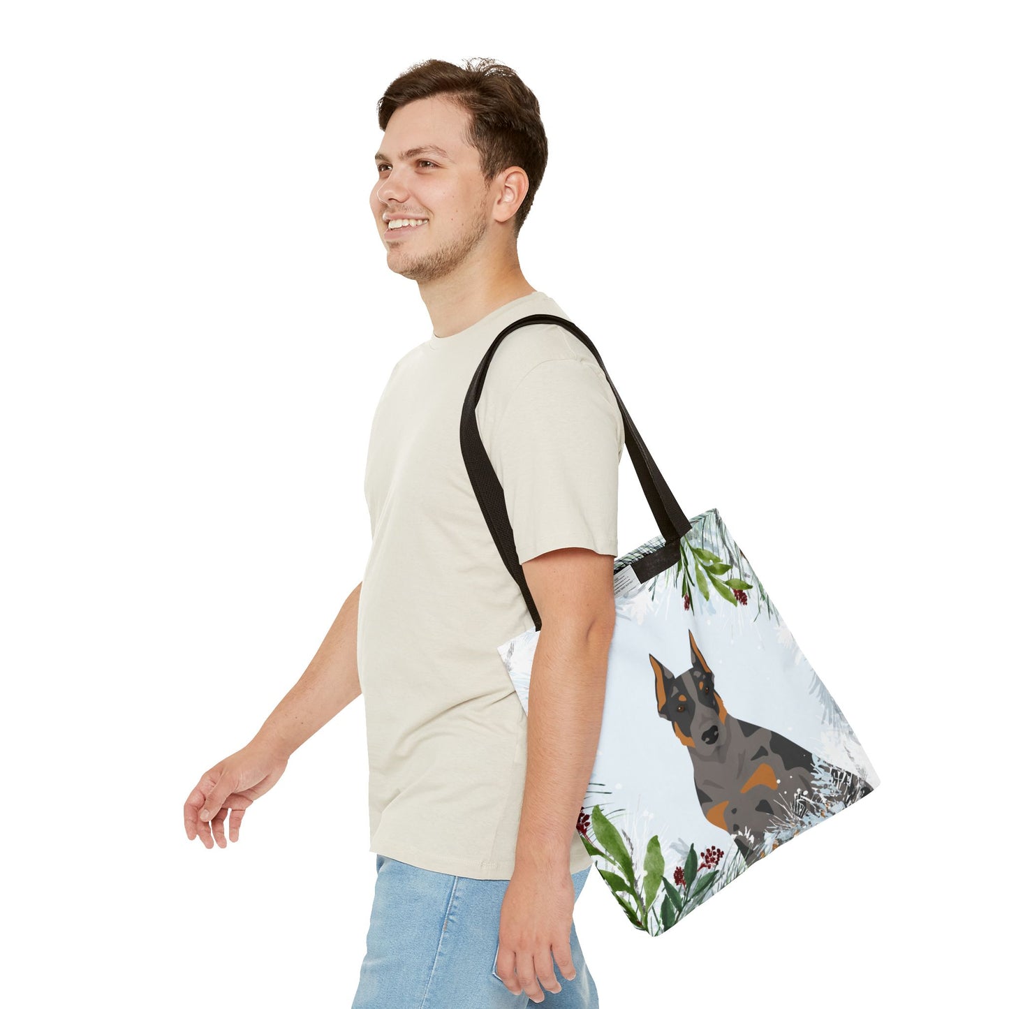 Beauceron Dog Christmas Holiday Tote Bag 16x16