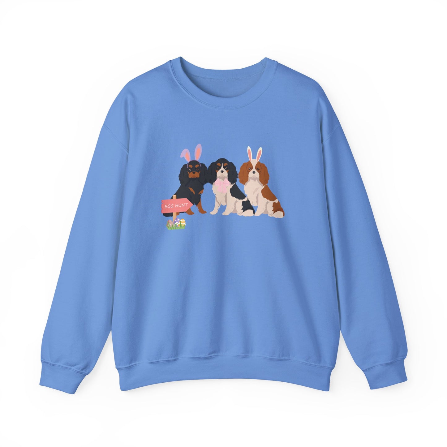 Cavalier King Charles Spaniel Dog Easter Unisex Heavy Blend Crewneck Sweatshirt, easter, Cute Dog Mom Gift