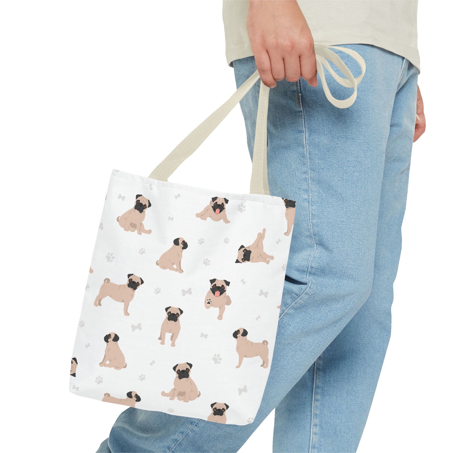 Pug Dog Tote Bag, Dog Mom Gift
