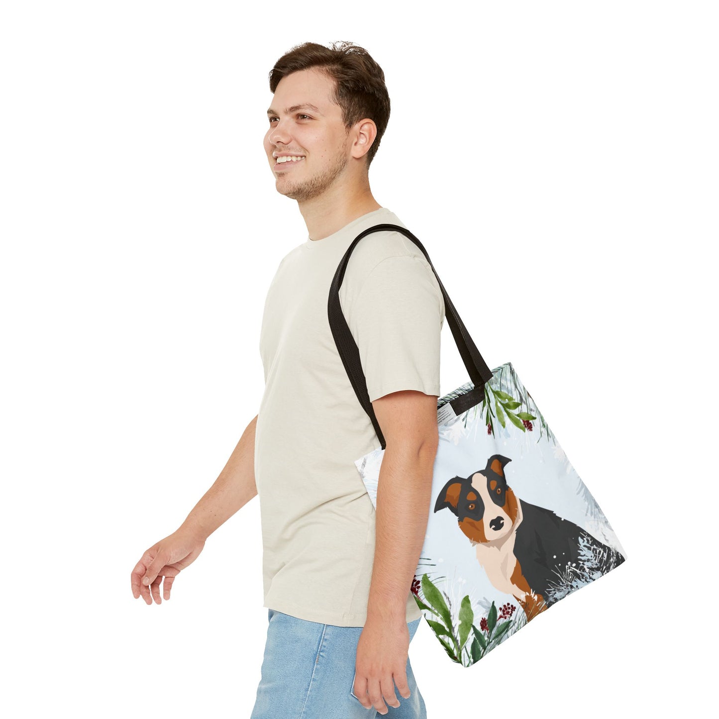 McNab Dog Christmas Holiday Tote Bag 16x16