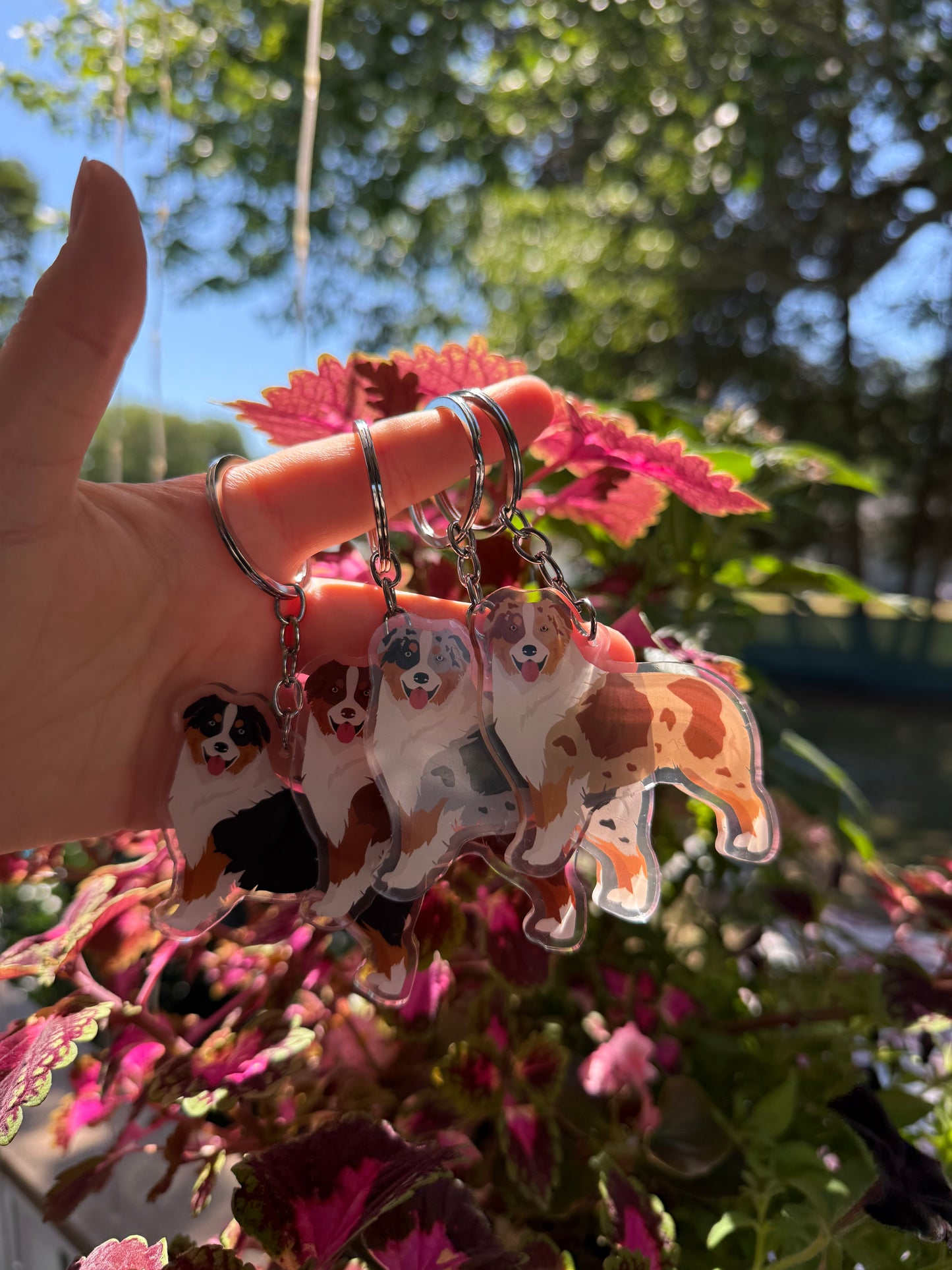 Australian Shepherd Dog 2.5in Acrylic Keychain