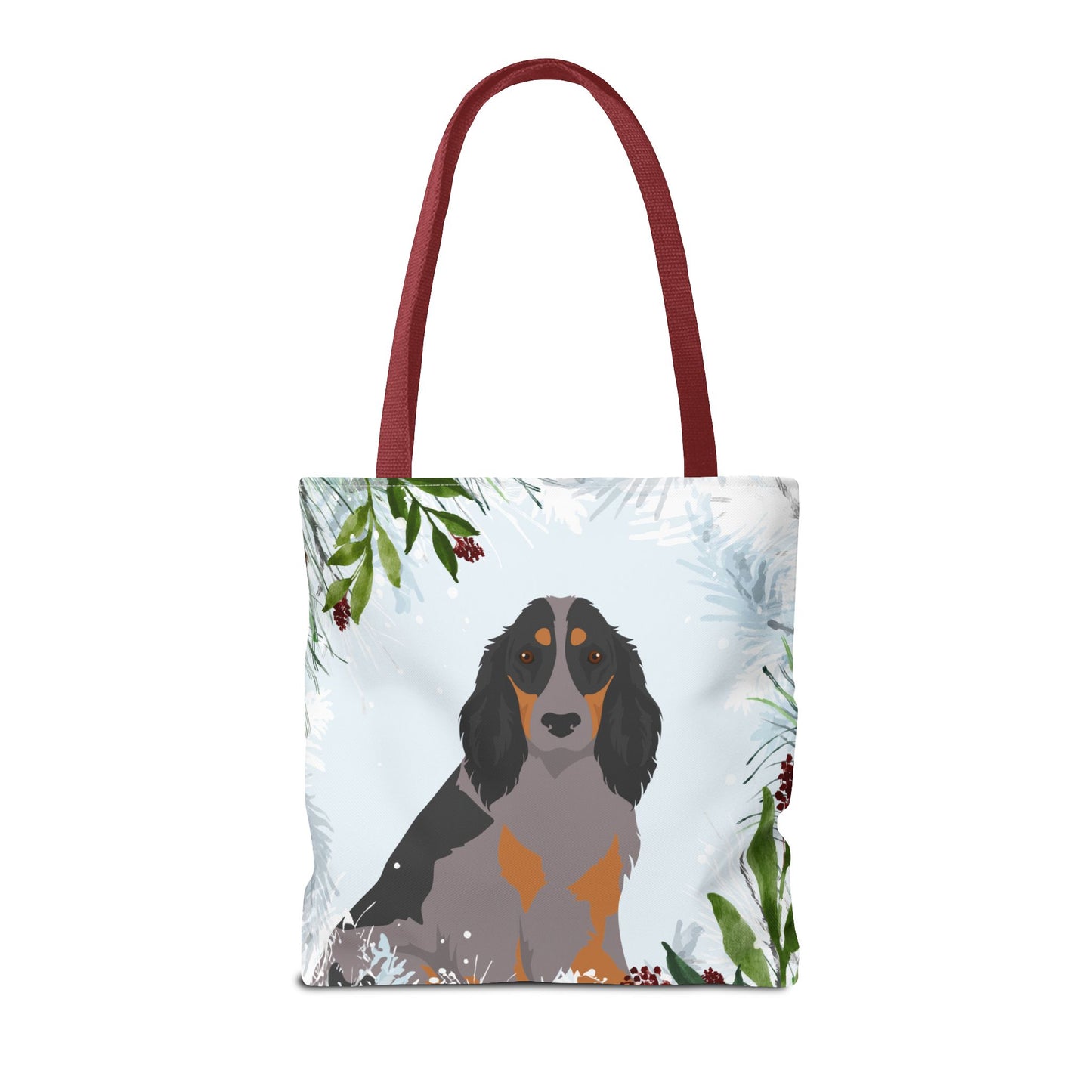 Picardy Spaniel Dog Christmas Holiday Tote Bag 16x16