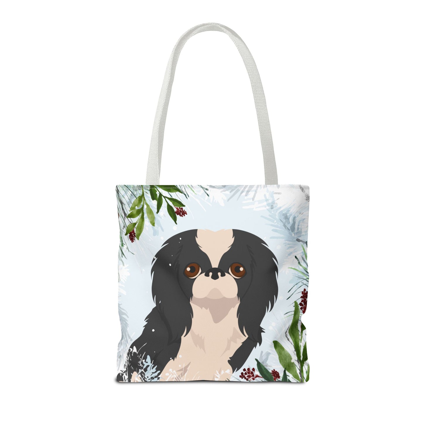 Japanese Chin Dog Christmas Holiday Tote Bag 16x16