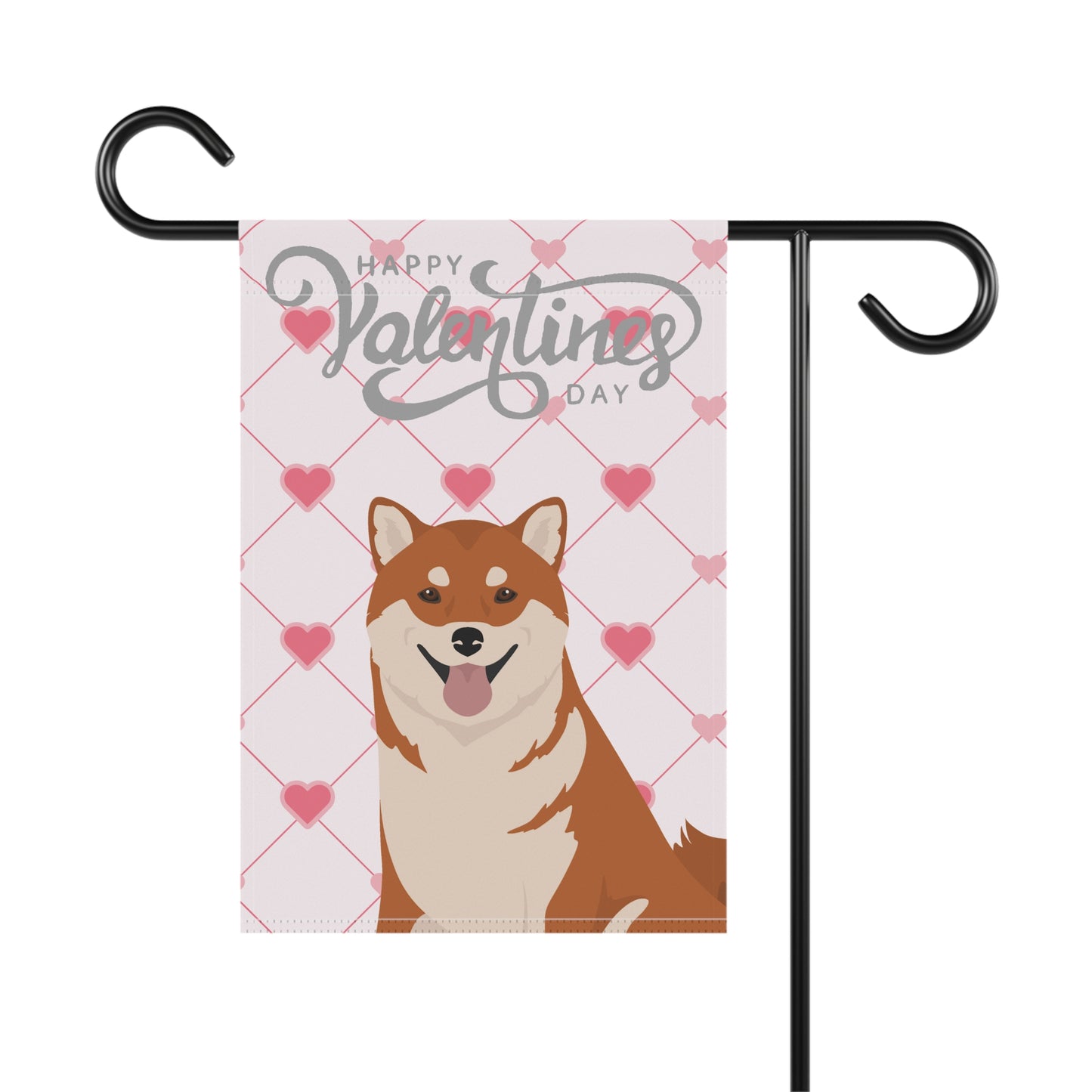 Shiba Inu Dog Valentines Day Garden Flag