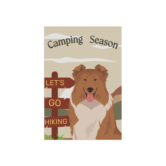 Collie Dog Camping Garden Flag