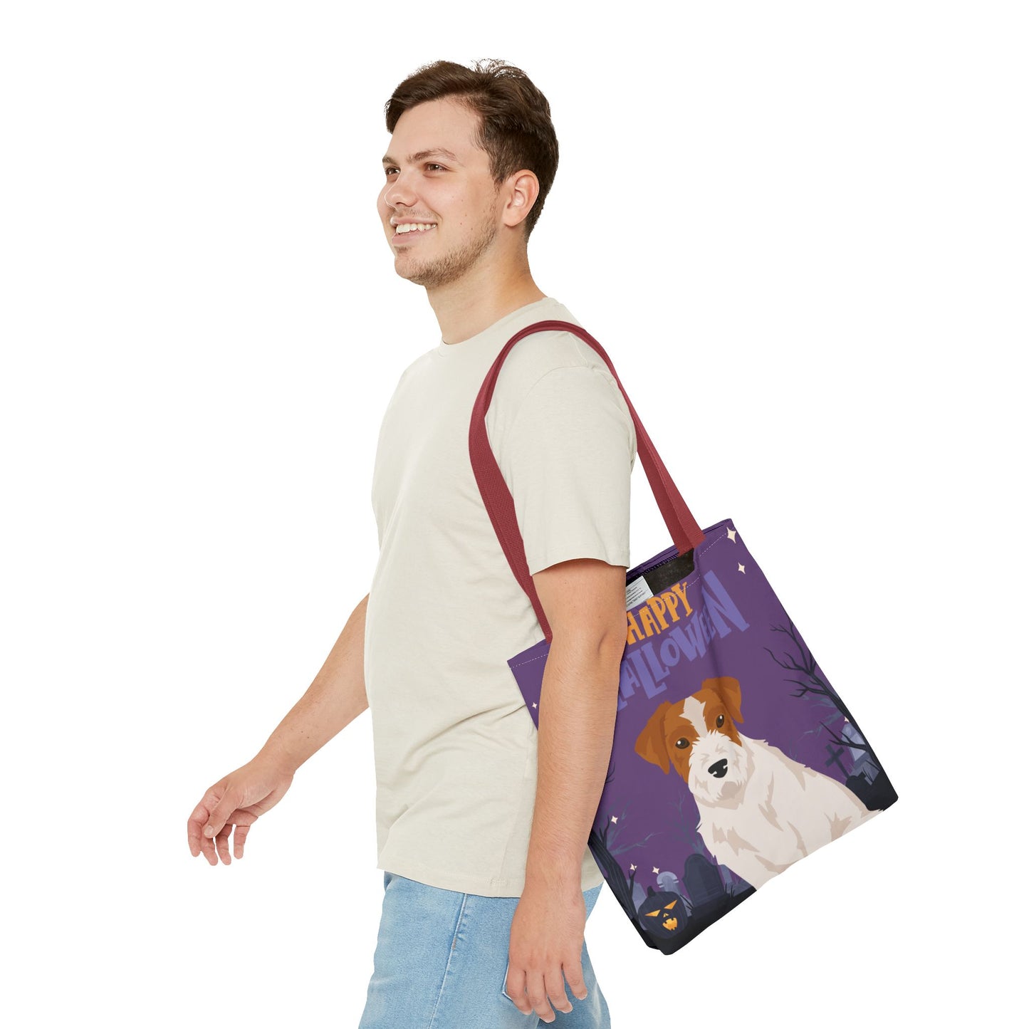 Jack Russell Terrier Dog Happy Halloween Tote Bag 16x16