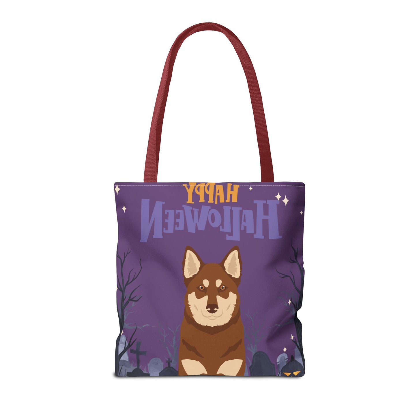 Lapponian Herder Dog Happy Halloween Tote Bag 16x16