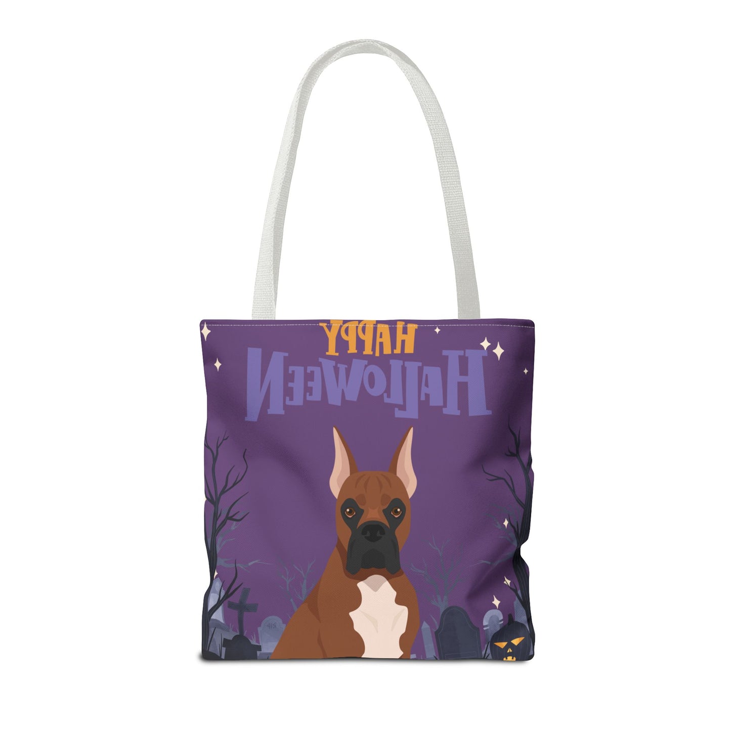 Boxer Dog Happy Halloween Tote Bag 16x16