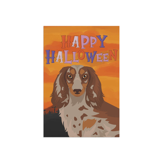 Dachshund Dog Halloween Garden Flag