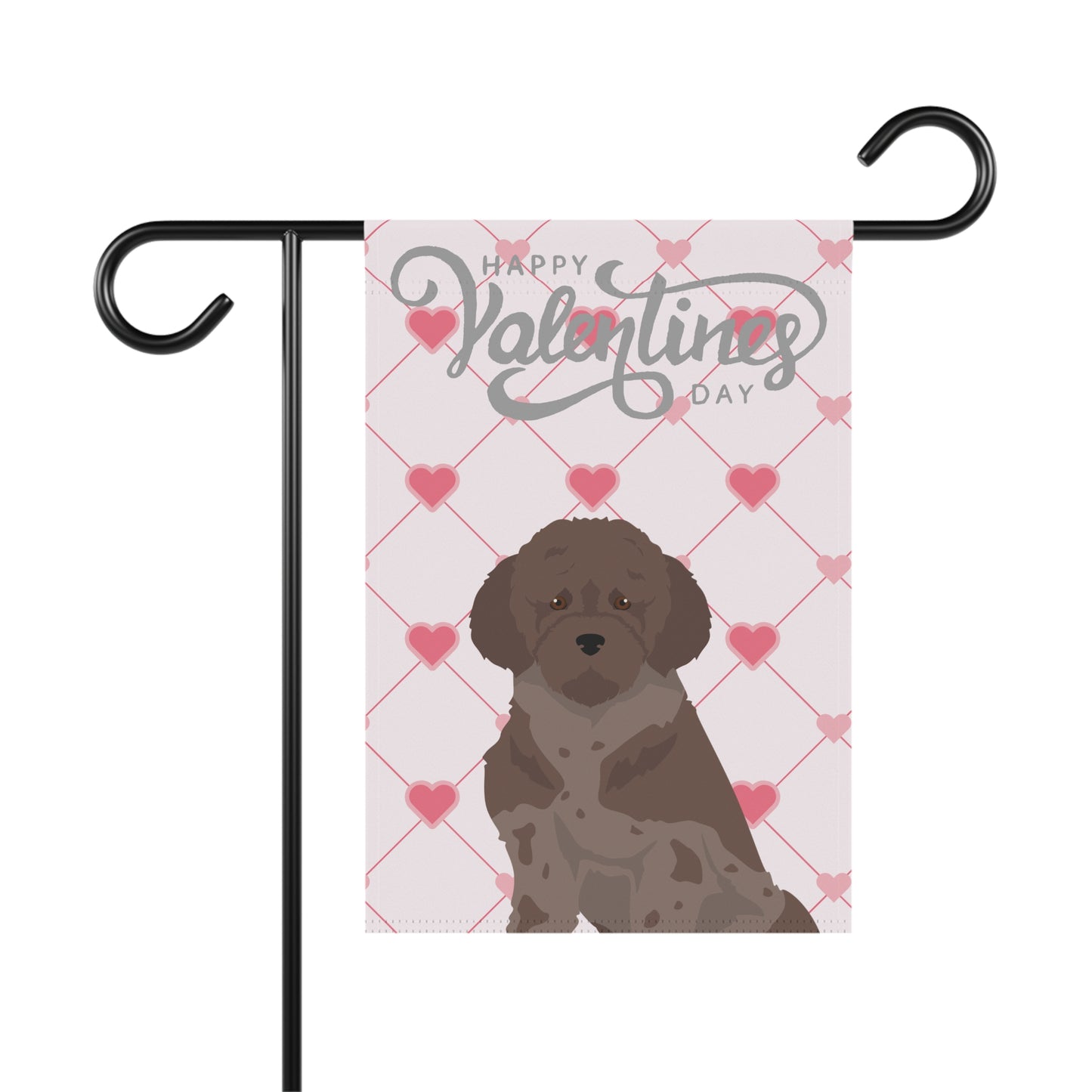 Lagotto Romagnolo Dog Valentines Day Garden Flag