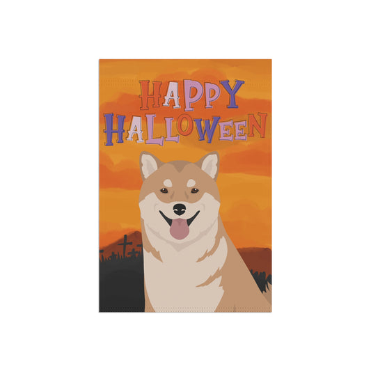 Shiba Inu Dog Halloween Garden Flag