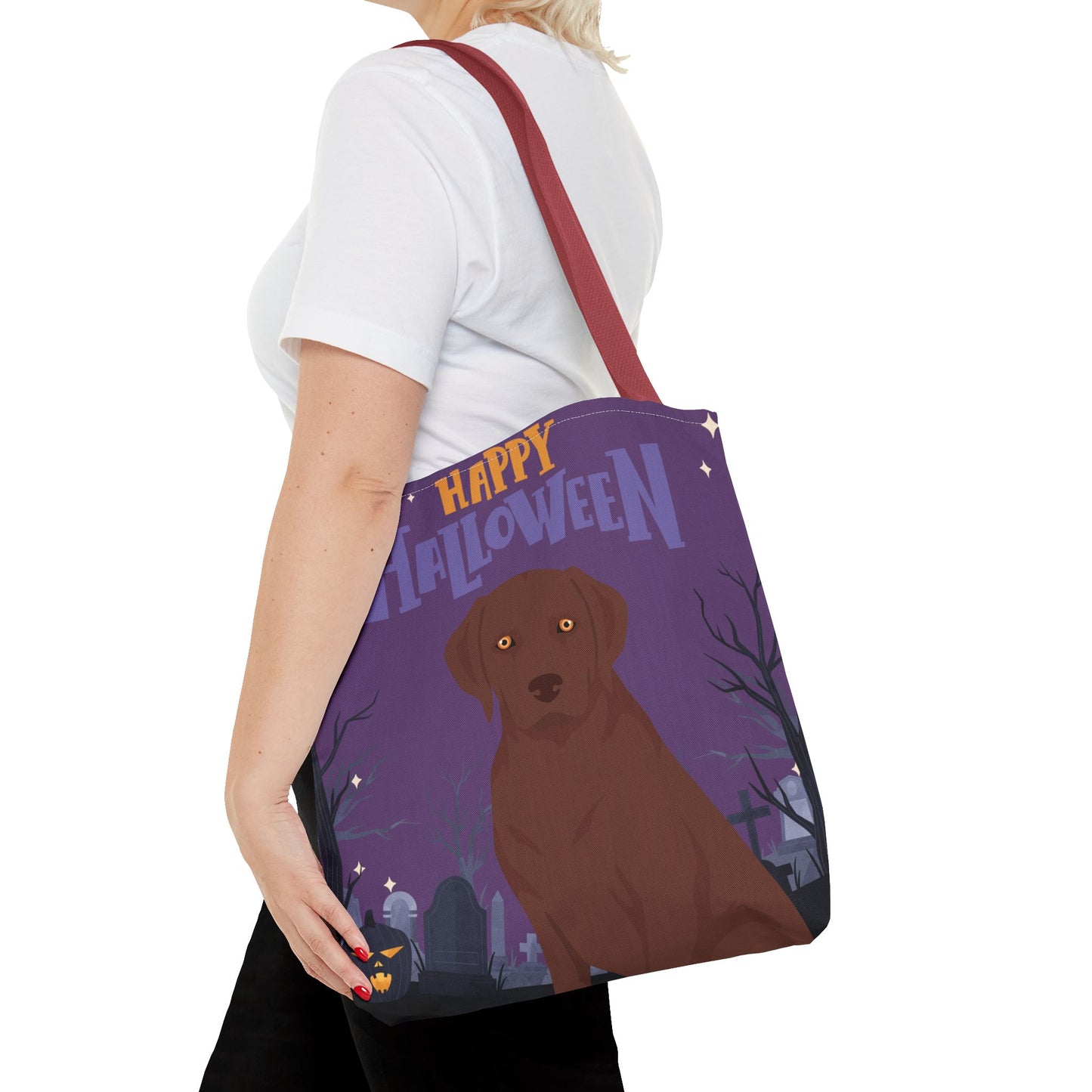 Labrador Retriever Dog Happy Halloween Tote Bag 16x16