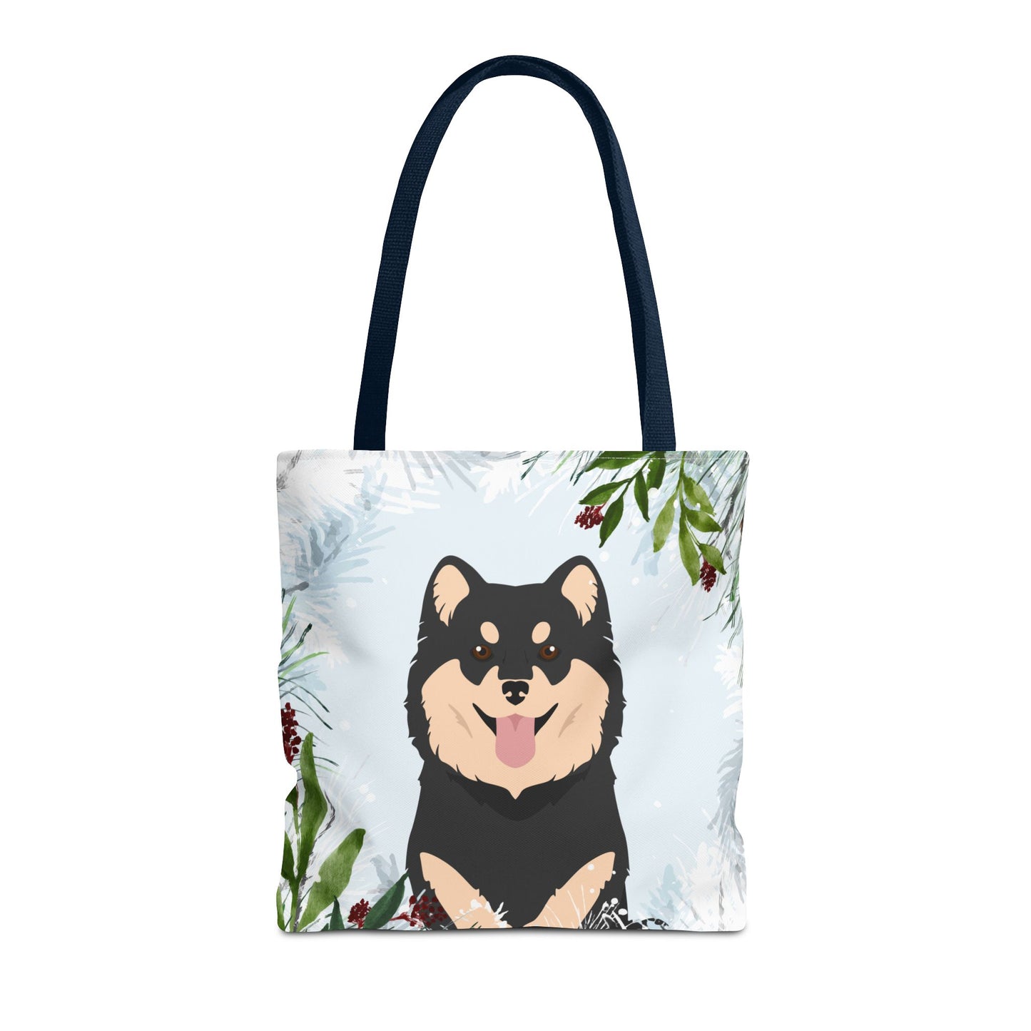 Finnish Lapphund Dog Christmas Holiday Tote Bag 16x16