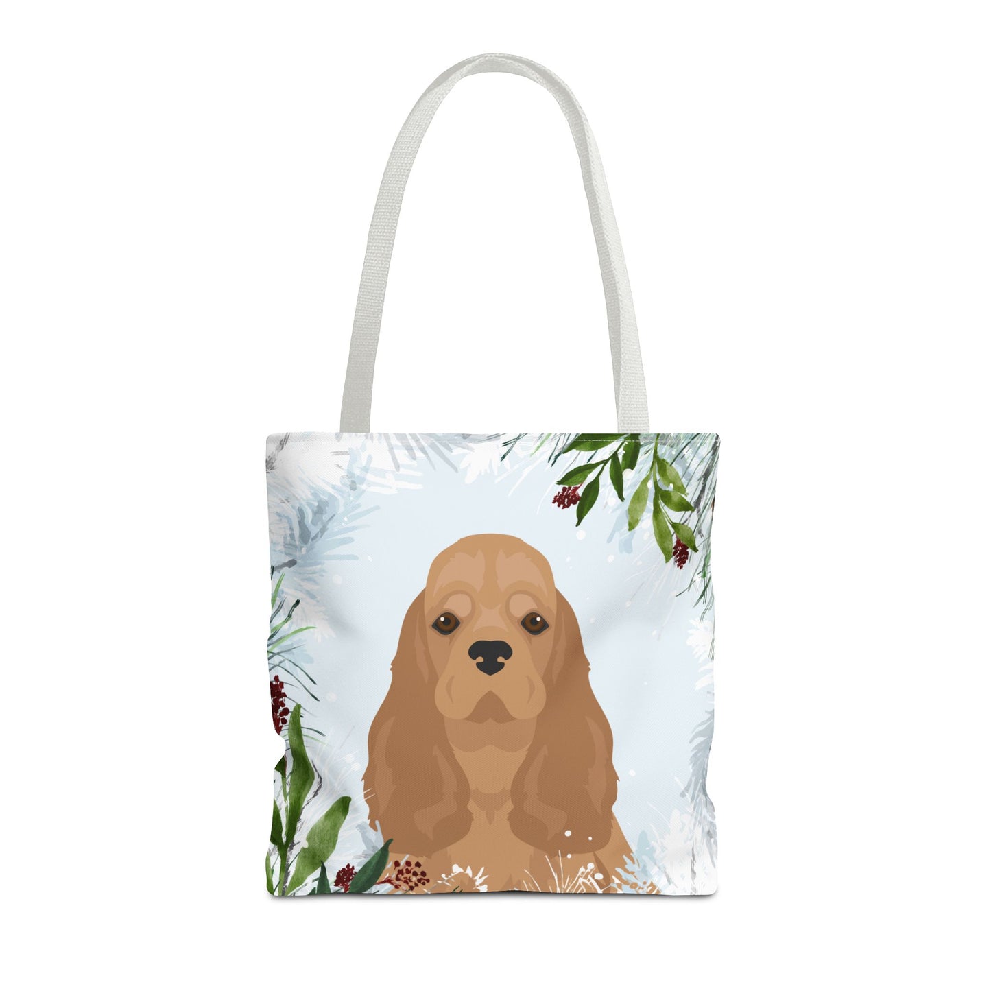 Cocker Spaniel Dog Christmas Holiday Tote Bag 16x16