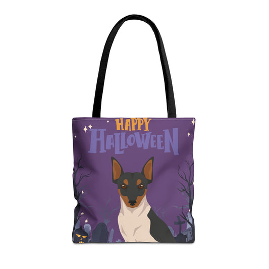 Brazilian Terrier Dog Happy Halloween Tote Bag 16x16