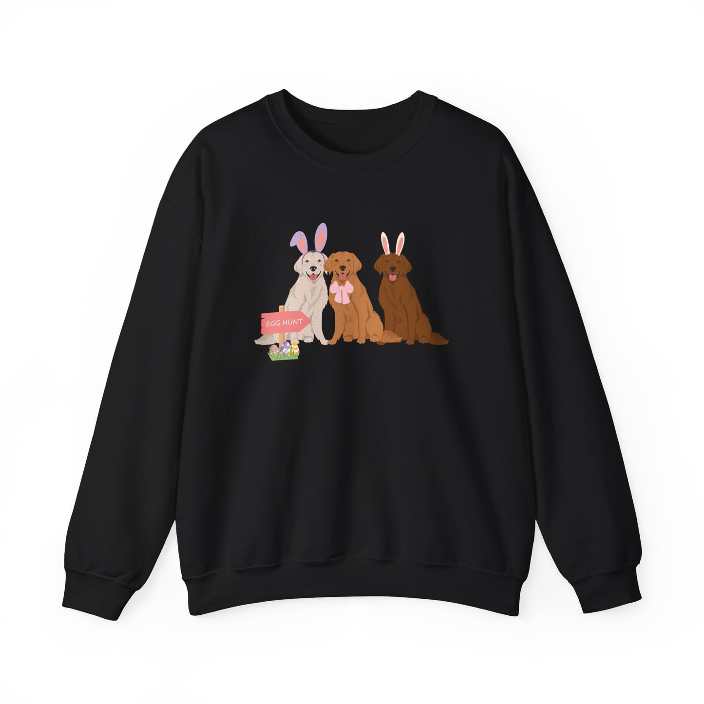 Golden Retriever Dog Easter Unisex Heavy Blend Crewneck Sweatshirt, easter, Cute Dog Mom Gift