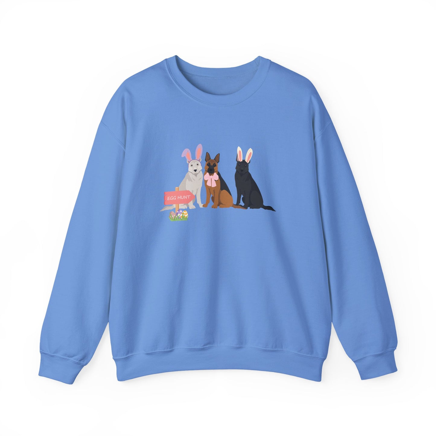 German Shepherd Dog Easter Unisex Heavy Blend Crewneck Sweatshirt, easter, Cute Dog Mom Gift