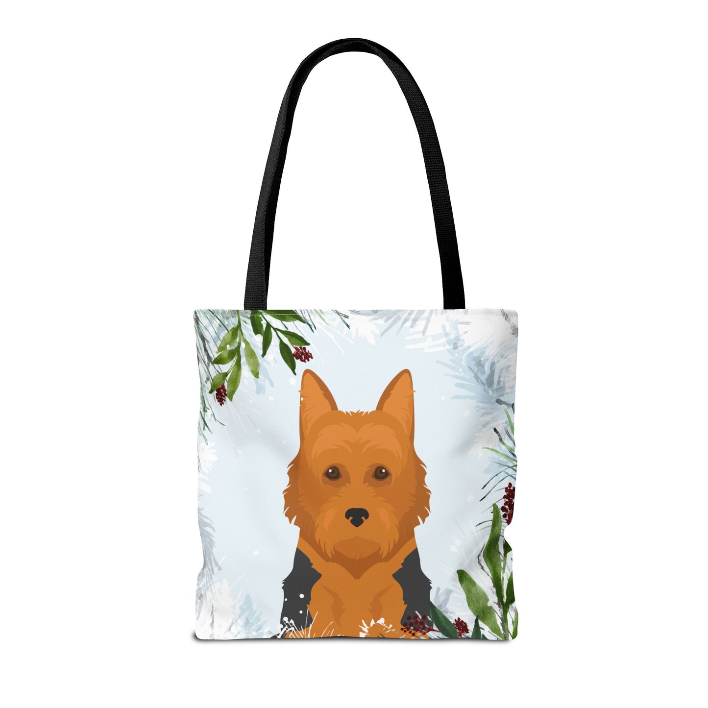 Australian Terrier Dog Christmas Holiday Tote Bag 16x16