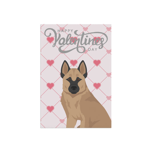 Hallefors Elkhound Dog Valentines Day Garden Flag