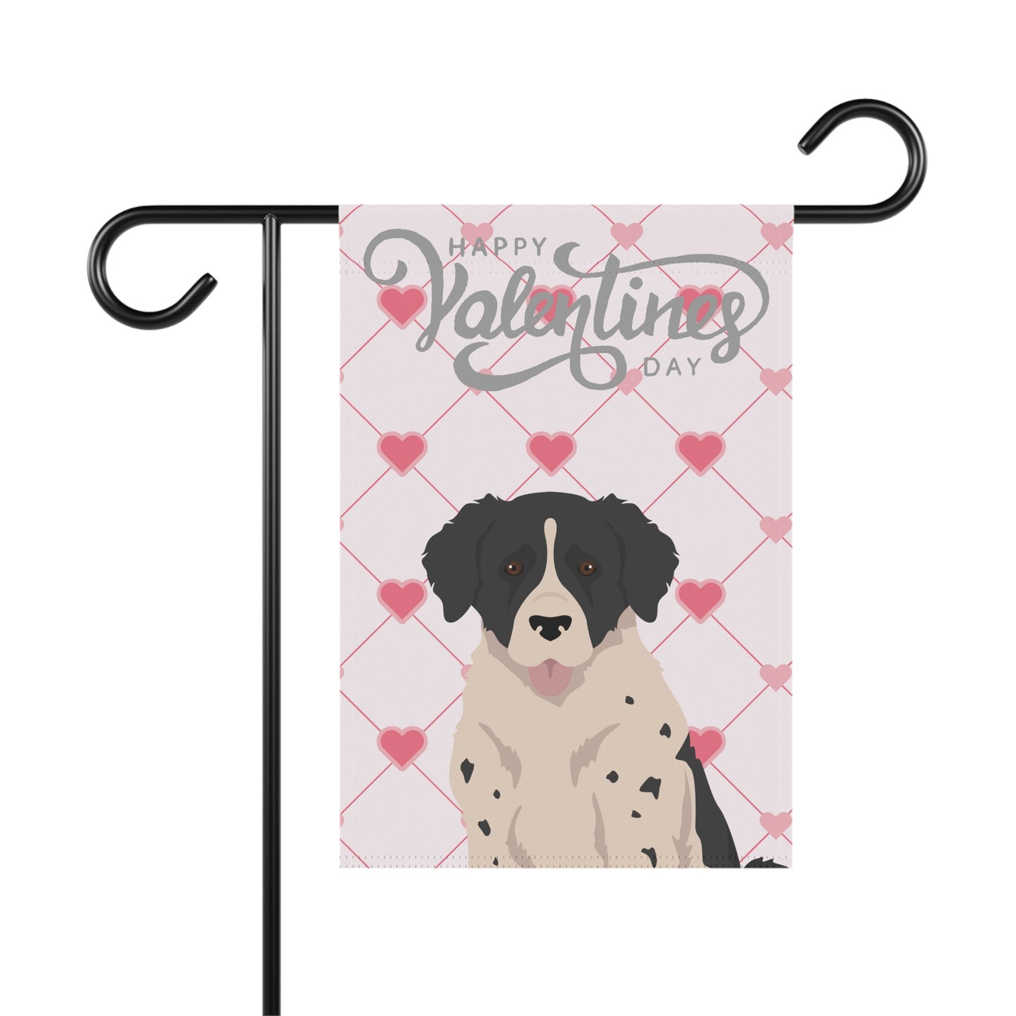 Wetterhoun Dog Valentines Day Garden Flag
