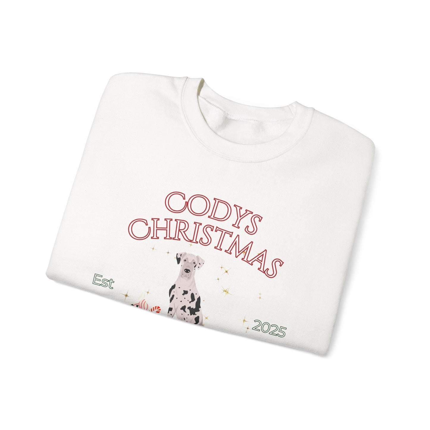 Great Dane Dog Christmas Social Club Unisex Heavy Blend Crewneck Sweatshirt Custom Name